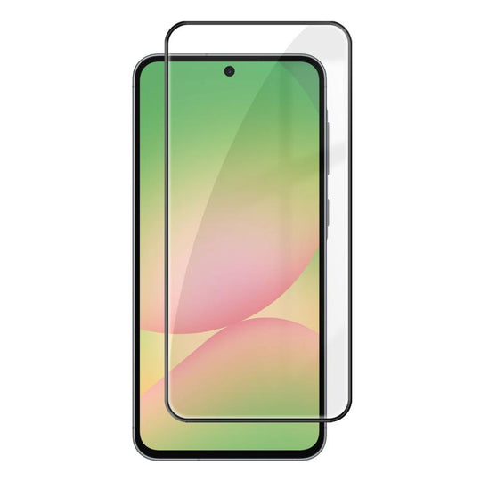 For Galaxy A56 5G Kalebol High-Aluminum Screen-Printed Full-Coverage Anti-Fingerprint Black-Bordered HD Tempered Glass Film