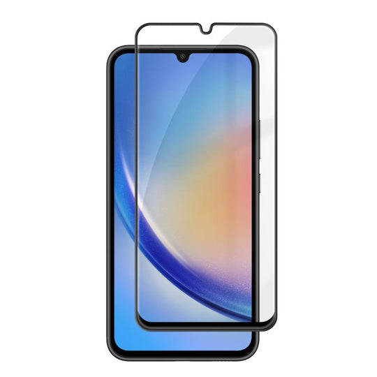 For Galaxy A34 5G Kalebol High-Aluminum Screen-Printed Full-Coverage Anti-Fingerprint Black-Bordered HD Tempered Glass Film