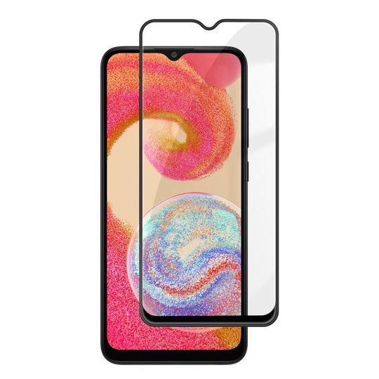 For Galaxy A04e Kalebol High-Aluminum Screen-Printed Full-Coverage Anti-Fingerprint Black-Bordered HD Tempered Glass Film