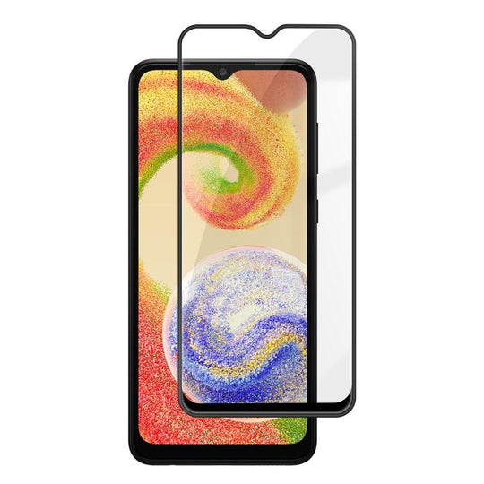 For Galaxy A04 Kalebol High-Aluminum Screen-Printed Full-Coverage Anti-Fingerprint Black-Bordered HD Tempered Glass Film