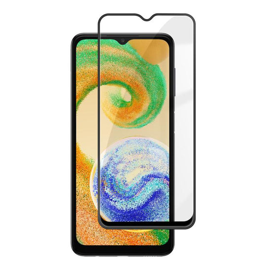 For Galaxy A04s Kalebol High-Aluminum Screen-Printed Full-Coverage Anti-Fingerprint Black-Bordered HD Tempered Glass Film