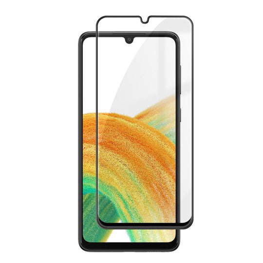 For Galaxy A33 4G Kalebol High-Aluminum Screen-Printed Full-Coverage Anti-Fingerprint Black-Bordered HD Tempered Glass Film