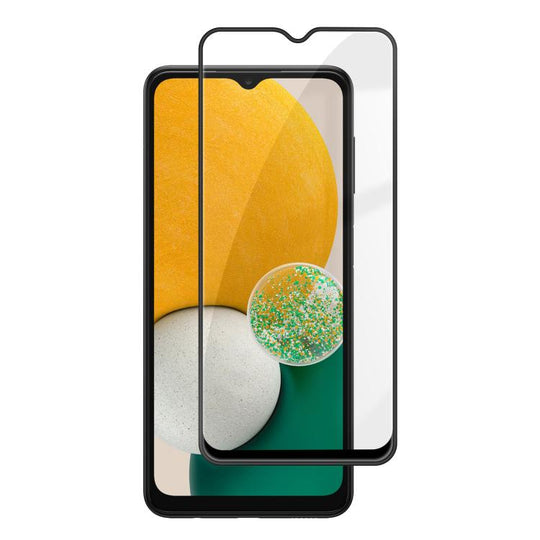 For Galaxy A13 4G Kalebol High-Aluminum Screen-Printed Full-Coverage Anti-Fingerprint Black-Bordered HD Tempered Glass Film