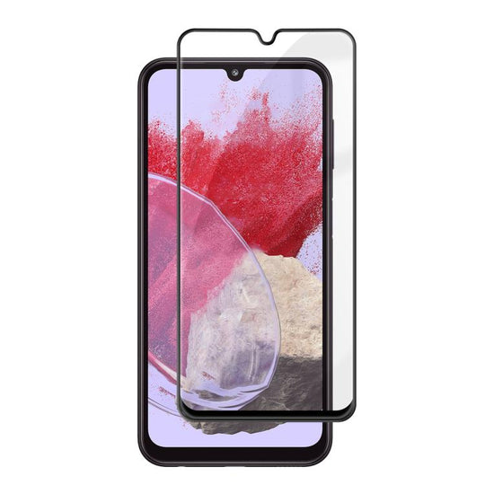 For Galaxy M34 5G Kalebol High-Aluminum Screen-Printed Full-Coverage Anti-Fingerprint Black-Bordered HD Tempered Glass Film