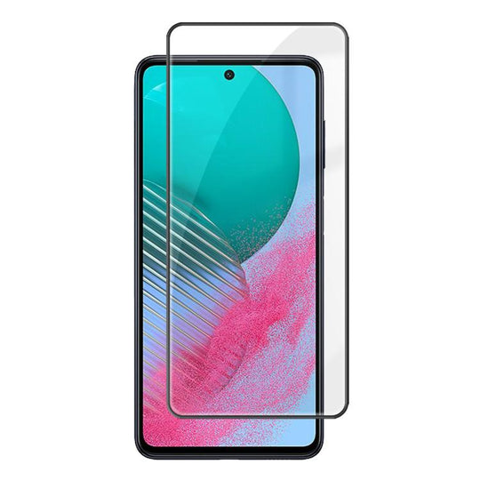 For Galaxy M54 5G Kalebol High-Aluminum Screen-Printed Full-Coverage Anti-Fingerprint Black-Bordered HD Tempered Glass Film
