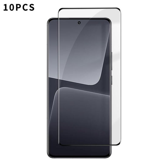 For Xiaomi 13 Pro 10pcs Kalebol Curved High-Aluminum Screen-Printed Full-Coverage Anti-Fingerprint Black-Bordered HD Tempered Glass Film