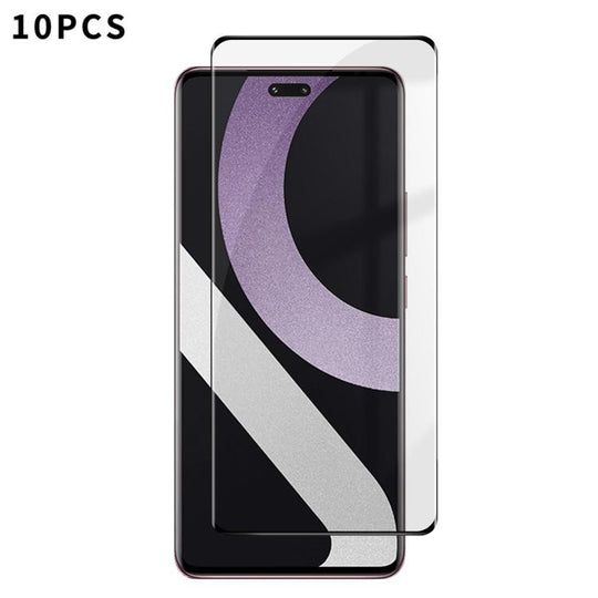 For Xiaomi Civi 2 10pcs Kalebol Curved High-Aluminum Screen-Printed Full-Coverage Anti-Fingerprint Black-Bordered HD Tempered Glass Film