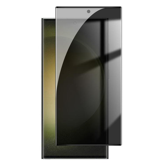 For Samsung Galaxy S23 Ultra 5G Kalebol Curved High-Aluminum Screen-Printed Full-Coverage Anti-Fingerprint Black-Border Privacy Tempered Glass Film
