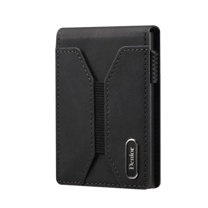 Denior V20 Skin Elastic MagSafe Card Box(Black) - Adhesive Card Holders by Denior | Online Shopping UK | buy2fix