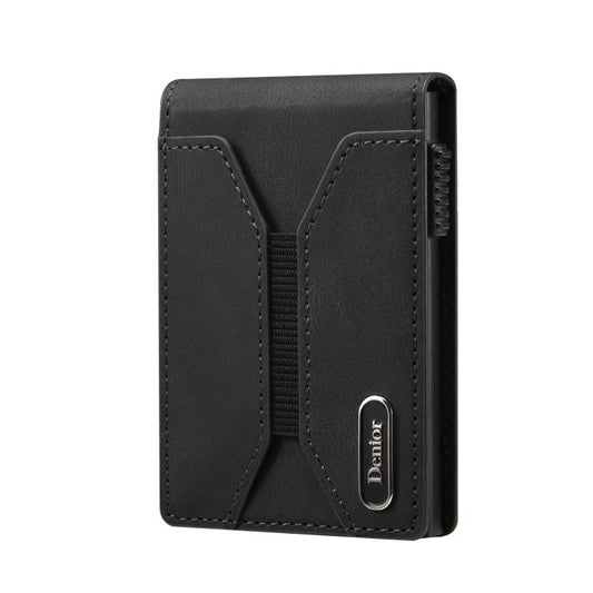 Denior V20 Skin Elastic MagSafe Card Box(Black) - Adhesive Card Holders by Denior | Online Shopping UK | buy2fix