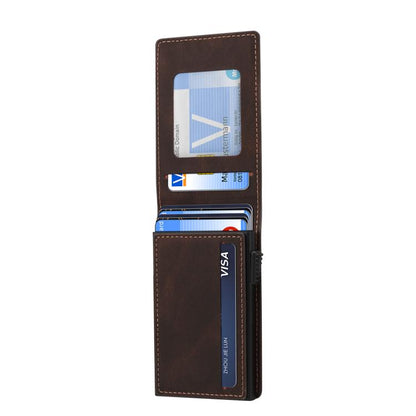 Denior V20 Skin Elastic MagSafe Card Box(Brown) - Adhesive Card Holders by Denior | Online Shopping UK | buy2fix