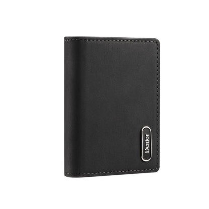 Denior V21 Skin Pleated MagSafe Card Box(Black) - Adhesive Card Holders by Denior | Online Shopping UK | buy2fix