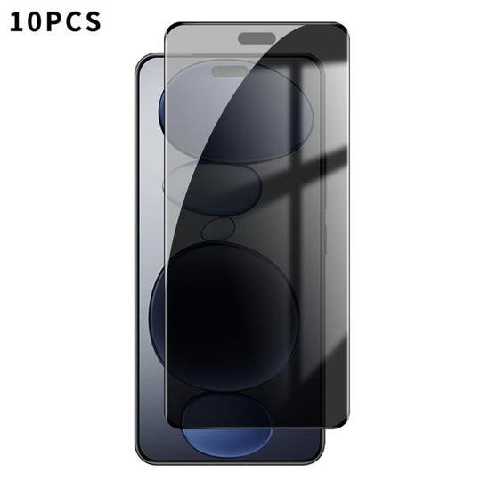 For Xiaomi Civi 5 Pro 10pcs Kalebol Curved High-Aluminum Screen-Printed Full-Coverage Anti-Fingerprint Black-Border Privacy Tempered Glass Film