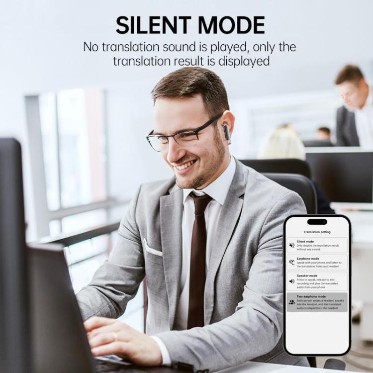 JM19 Touchscreen Color Screen ANC Active Noise Reduction Wireless Bluetooth Earphone with Translator(Black) - TWS Earphone by buy2fix | Online Shopping UK | buy2fix