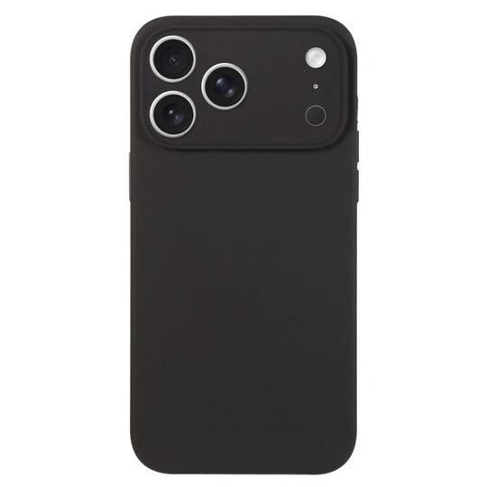 For iPhone 17 Pro Max Pure Color Liquid Silicone Fine Pore Phone Case(Black)
