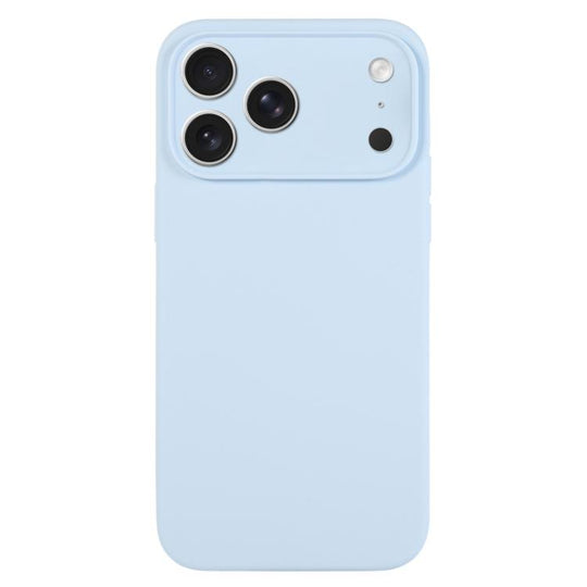 For iPhone 17 Pro Max Pure Color Liquid Silicone Fine Pore Phone Case(Sky Blue)