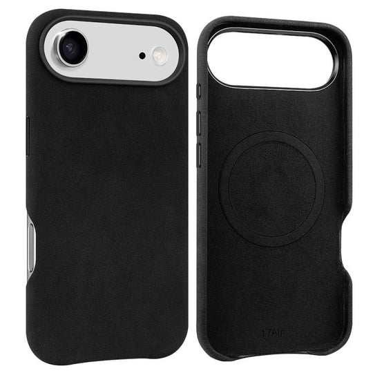 For iPhone Air VIETAO Suede MagSafe PU Leather Phone Case(Black)