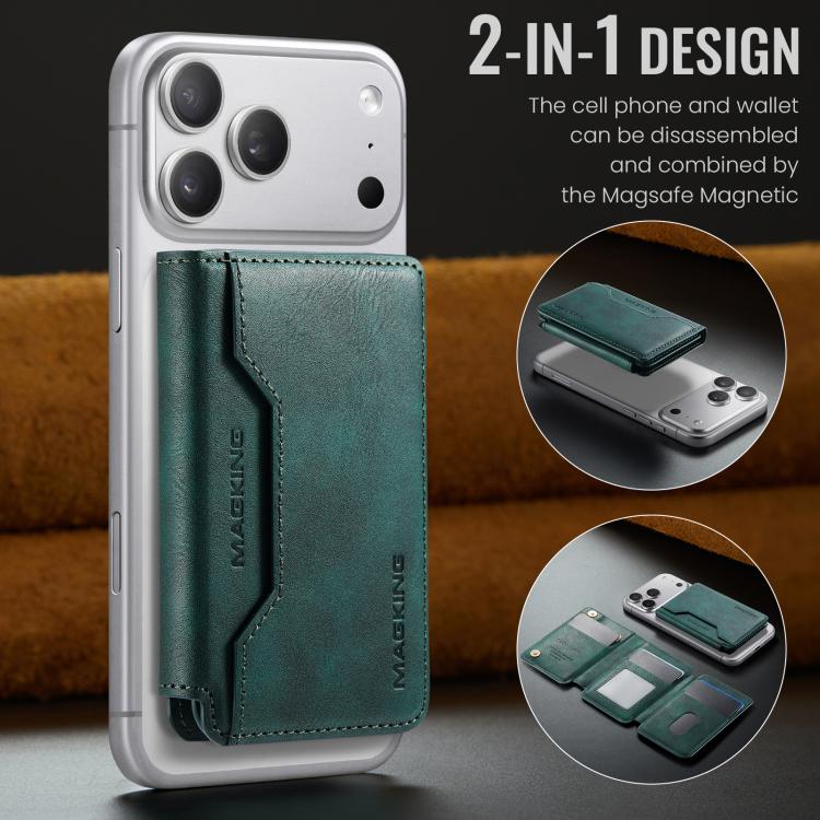 MAGKING K3 Pro Series MagSafe RFID Card Bag(Green) - Adhesive Card Holders by MAGKING | Online Shopping UK | buy2fix