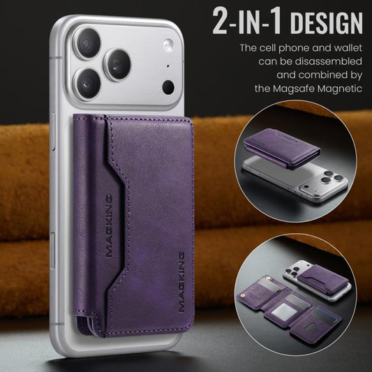 MAGKING K3 Pro Series MagSafe RFID Card Bag(Purple) - Adhesive Card Holders by MAGKING | Online Shopping UK | buy2fix