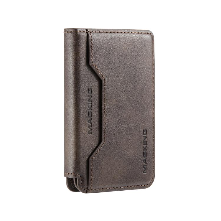 MAGKING K3 Pro Series MagSafe RFID Card Bag(Coffee) - Adhesive Card Holders by MAGKING | Online Shopping UK | buy2fix