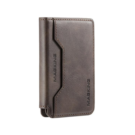 MAGKING K3 Pro Series MagSafe RFID Card Bag(Coffee) - Adhesive Card Holders by MAGKING | Online Shopping UK | buy2fix