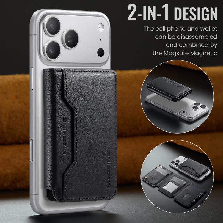 MAGKING K3 Pro Series MagSafe RFID Card Bag(Black) - Adhesive Card Holders by MAGKING | Online Shopping UK | buy2fix