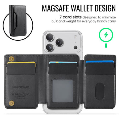 MAGKING K3 Pro Series MagSafe RFID Card Bag(Black) - Adhesive Card Holders by MAGKING | Online Shopping UK | buy2fix