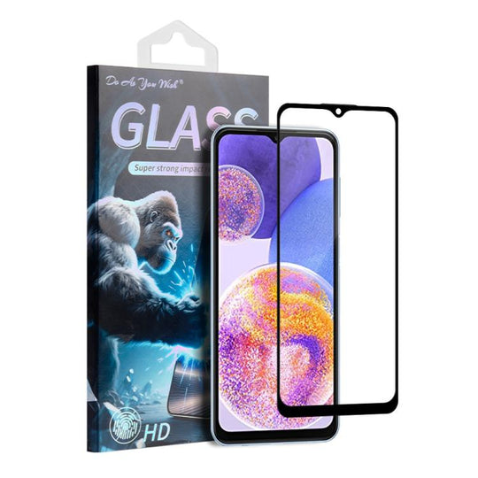 For Samsung Galaxy A23 5G / 4G Do As You Wish Silk Screen Printed HD Tempered Glass Film(Black)
