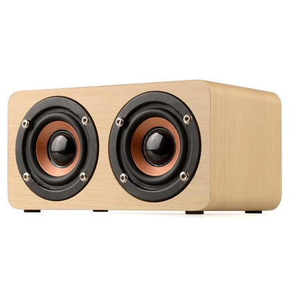 K5 Wooden Wireless Bluetooth Speaker, Support Bluetooth, AUX, TF Card(Light Yellow) - Desktop Speaker by buy2fix | Online Shopping UK | buy2fix