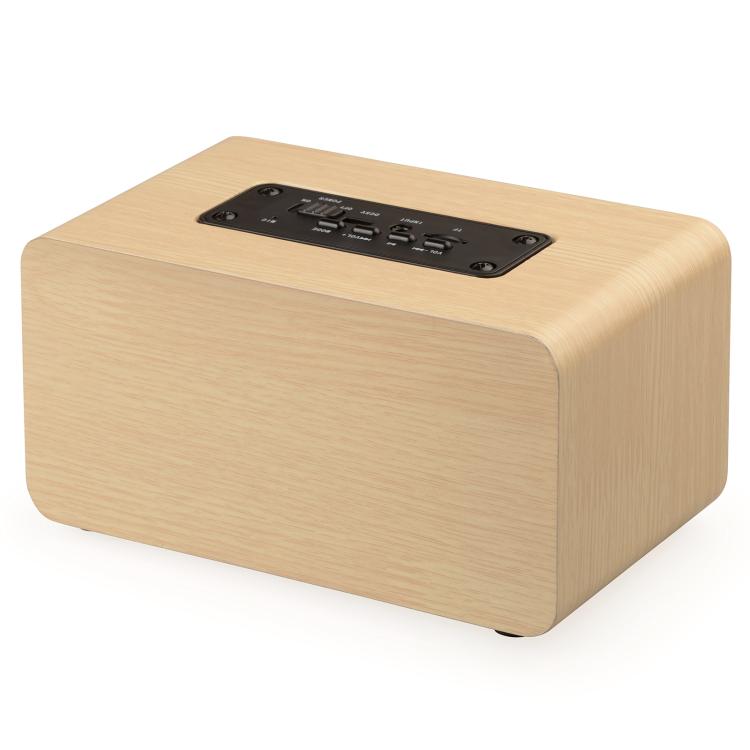 K5 Wooden Wireless Bluetooth Speaker, Support Bluetooth, AUX, TF Card(Light Yellow) - Desktop Speaker by buy2fix | Online Shopping UK | buy2fix
