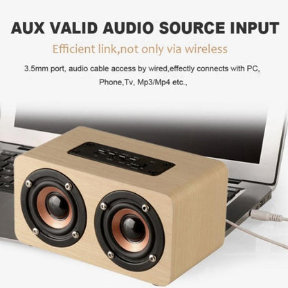 K5 Wooden Wireless Bluetooth Speaker, Support Bluetooth, AUX, TF Card(Light Yellow) - Desktop Speaker by buy2fix | Online Shopping UK | buy2fix