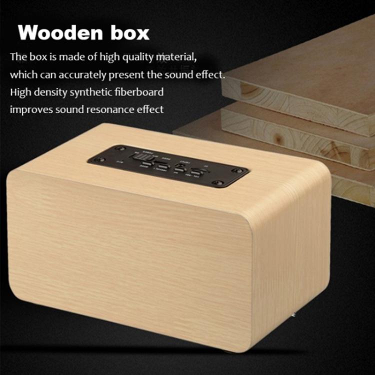 K5 Wooden Wireless Bluetooth Speaker, Support Bluetooth, AUX, TF Card(Light Yellow) - Desktop Speaker by buy2fix | Online Shopping UK | buy2fix