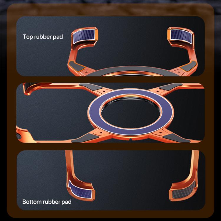 For iPhone 17 Pro Aluminum Alloy Frameless 360-Degree Rotating Phone Case(Silver) - iPhone 17 Pro Cases by buy2fix | Online Shopping UK | buy2fix