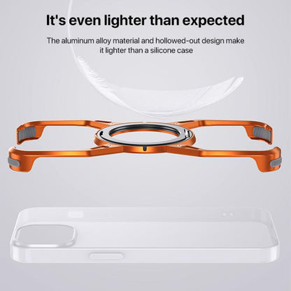 For iPhone 17 Pro Aluminum Alloy Frameless 360-Degree Rotating Phone Case(Blue) - iPhone 17 Pro Cases by buy2fix | Online Shopping UK | buy2fix