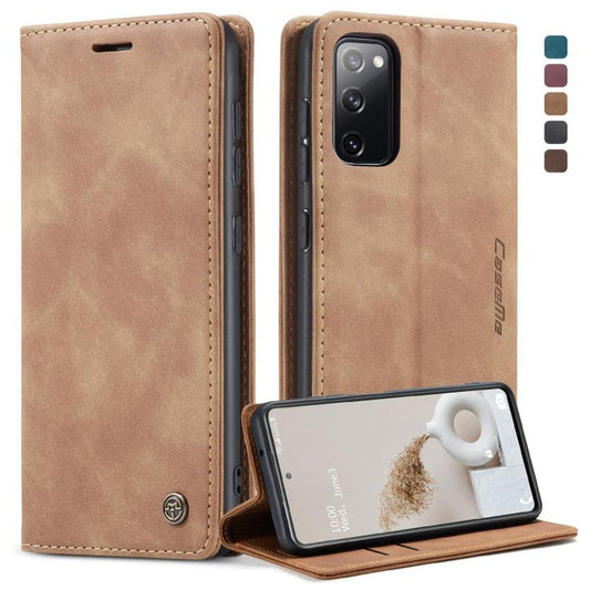 For Samsung Galaxy S20 FE CaseMe 013 Multifunctional Horizontal Flip Leather Case with Holder & Card Slot & Wallet(Brown) - Galaxy S20 FE Cases by CaseMe | Online Shopping UK | buy2fix