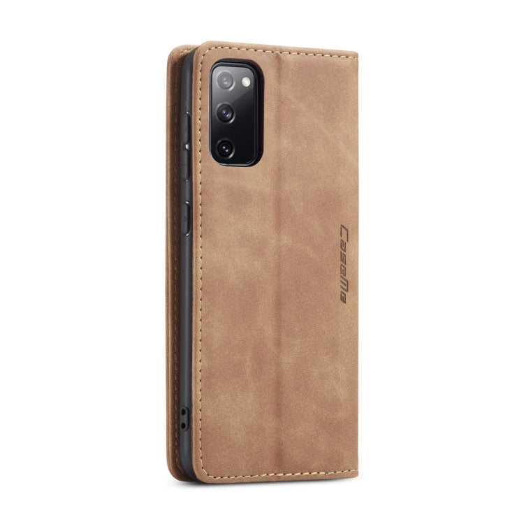 For Samsung Galaxy S20 FE CaseMe 013 Multifunctional Horizontal Flip Leather Case with Holder & Card Slot & Wallet(Brown) - Galaxy S20 FE Cases by CaseMe | Online Shopping UK | buy2fix