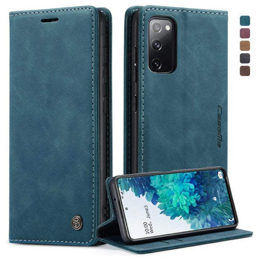 For Samsung Galaxy S20 FE CaseMe 013 Multifunctional Horizontal Flip Leather Case with Holder & Card Slot & Wallet(Blue) - Galaxy S20 FE Cases by CaseMe | Online Shopping UK | buy2fix