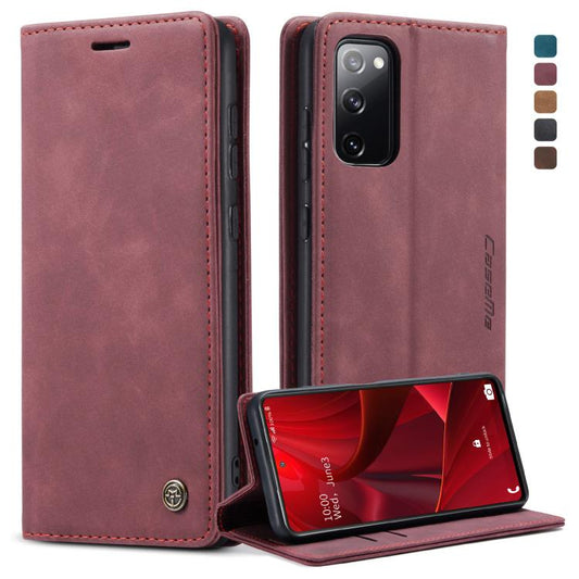 For Samsung Galaxy S20 FE CaseMe 013 Multifunctional Horizontal Flip Leather Case with Holder & Card Slot & Wallet(Wine Red) - Galaxy S20 FE Cases by CaseMe | Online Shopping UK | buy2fix
