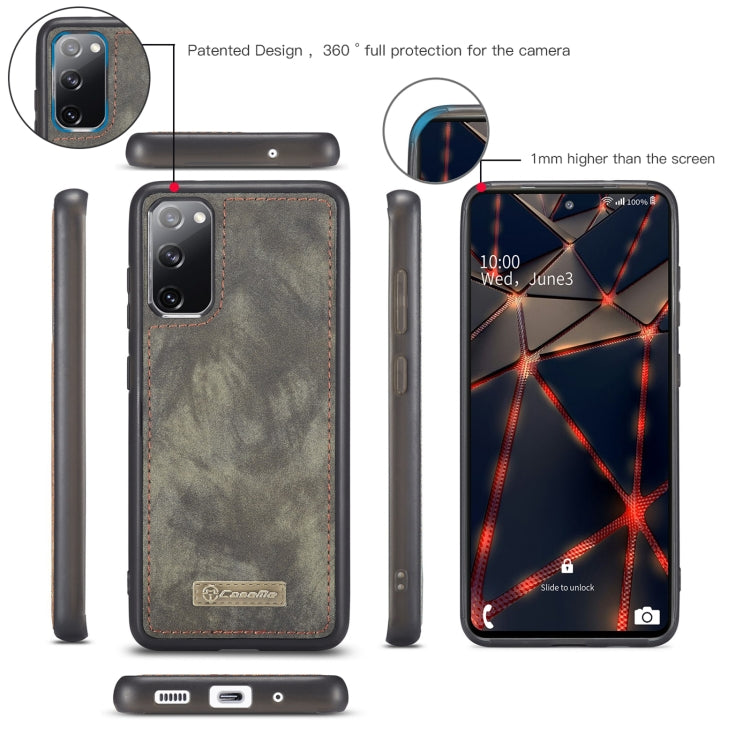 For Samsung Galaxy S20 FE CaseMe 008 Detachable Multifunctional Horizontal Flip Leather Case with Holder & Card Slot & Zipper Wallet & Photo Frame(Black) - Galaxy S20 FE Cases by CaseMe | Online Shopping UK | buy2fix
