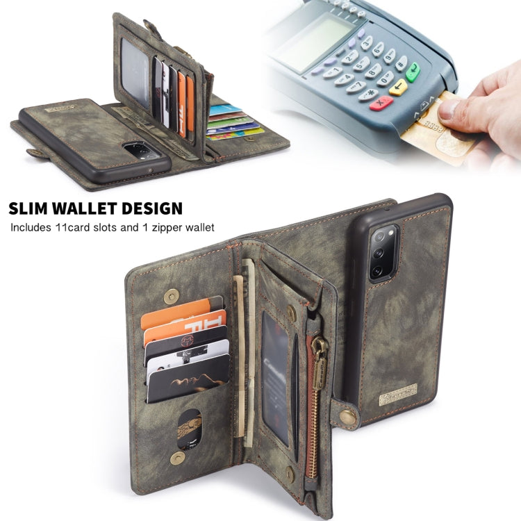 For Samsung Galaxy S20 FE CaseMe 008 Detachable Multifunctional Horizontal Flip Leather Case with Holder & Card Slot & Zipper Wallet & Photo Frame(Black) - Galaxy S20 FE Cases by CaseMe | Online Shopping UK | buy2fix