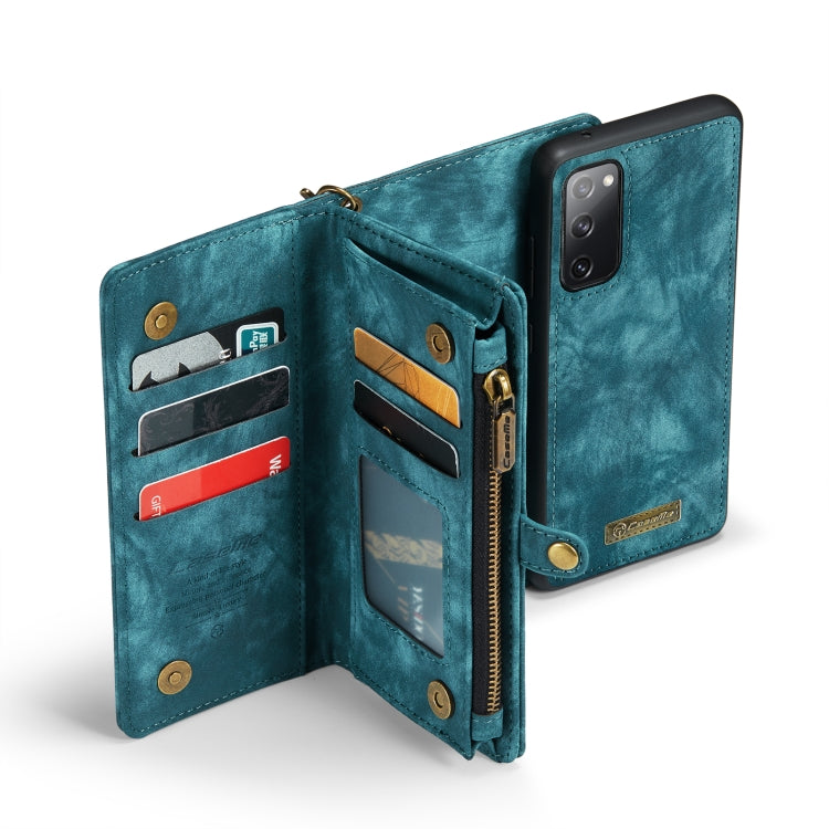 For Samsung Galaxy S20 FE CaseMe 008 Detachable Multifunctional Horizontal Flip Leather Case with Holder & Card Slot & Zipper Wallet & Photo Frame(Blue) - Galaxy S20 FE Cases by CaseMe | Online Shopping UK | buy2fix