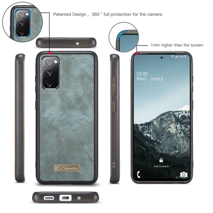 For Samsung Galaxy S20 FE CaseMe 008 Detachable Multifunctional Horizontal Flip Leather Case with Holder & Card Slot & Zipper Wallet & Photo Frame(Blue) - Galaxy S20 FE Cases by CaseMe | Online Shopping UK | buy2fix