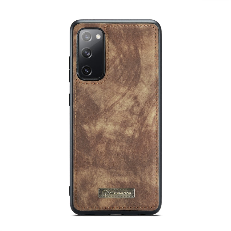 For Samsung Galaxy S20 FE CaseMe 008 Detachable Multifunctional Horizontal Flip Leather Case with Holder & Card Slot & Zipper Wallet & Photo Frame(Brown) - Galaxy S20 FE Cases by CaseMe | Online Shopping UK | buy2fix
