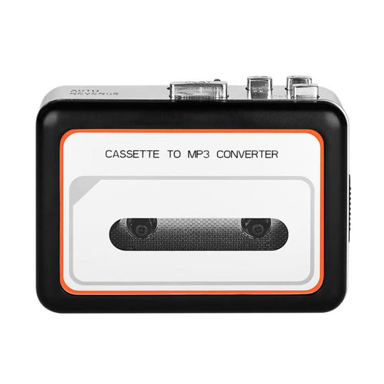 302 Cassette to MP3 Converter Tape Player Portable Dual Speakers(Black)