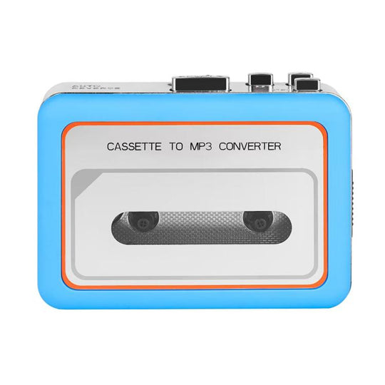 302 Cassette to MP3 Converter Tape Player Portable Dual Speakers(Blue)