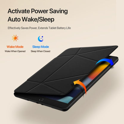 For iPad 10.2 2019 / 2020 / 2021 DUX DUCIS Vers Series PU + TPU Tablet Case(Black) - iPad 10.2 Cases by DUX DUCIS | Online Shopping UK | buy2fix