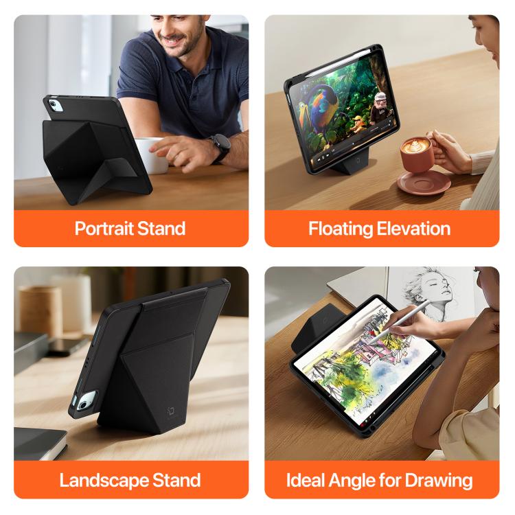 For iPad Air 11 2024 / 2025 DUX DUCIS Vers Series PU + TPU Tablet Case(Black) - iPad Air 11 2025 / 2024 Cases by DUX DUCIS | Online Shopping UK | buy2fix