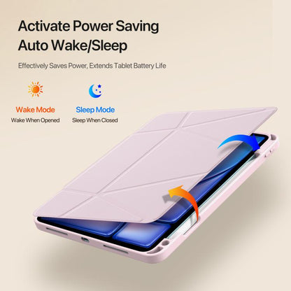 For iPad Air 11 2024 / 2025 DUX DUCIS Vers Series PU + TPU Tablet Case(Pink) - iPad Air 11 2025 / 2024 Cases by DUX DUCIS | Online Shopping UK | buy2fix