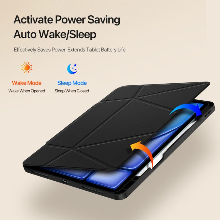 For iPad Air 13 2025 / 2024 DUX DUCIS Vers Series PU + TPU Tablet Case(Black) - iPad Air 13 2025 / 2024 Cases by DUX DUCIS | Online Shopping UK | buy2fix