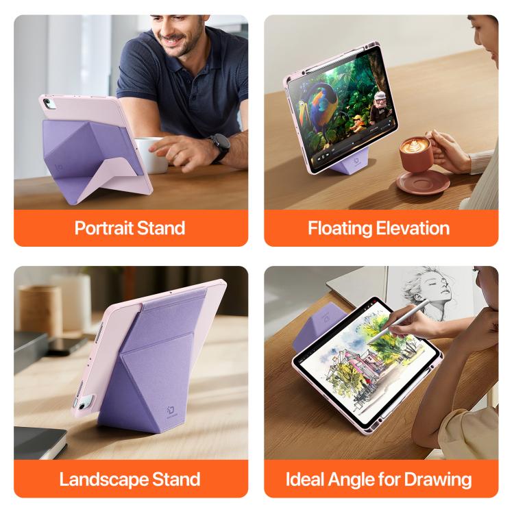 For iPad Air 13 2025 / 2024 DUX DUCIS Vers Series PU + TPU Tablet Case(Pink) - iPad Air 13 2025 / 2024 Cases by DUX DUCIS | Online Shopping UK | buy2fix